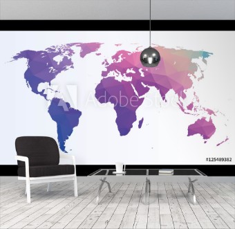 Picture of Polygonal world  map